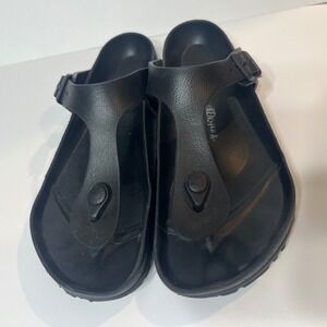 Birkenstock Gizeh Black EVA Thong Sandals Waterproof Comfort Size 40 US 9